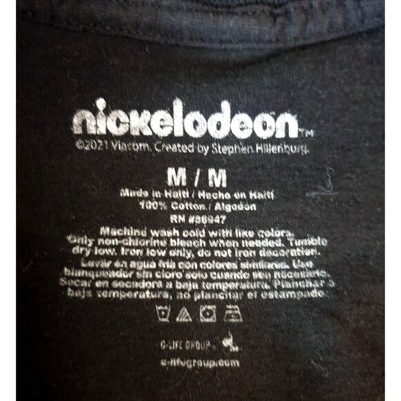 Nickelodeon SpongeBob SquarePants Tee M Black Patrick  Graphics Unisex Cartoon - Picture 3 of 5